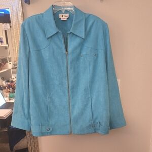 A. Byer Women's Teal Utility Jacket